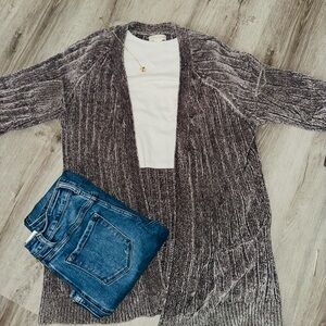 Grey cardigan been worn a couple times.